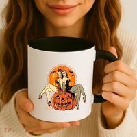 Sexy Retro Halloween Pinup Girls Coffee Mug thumb 3
