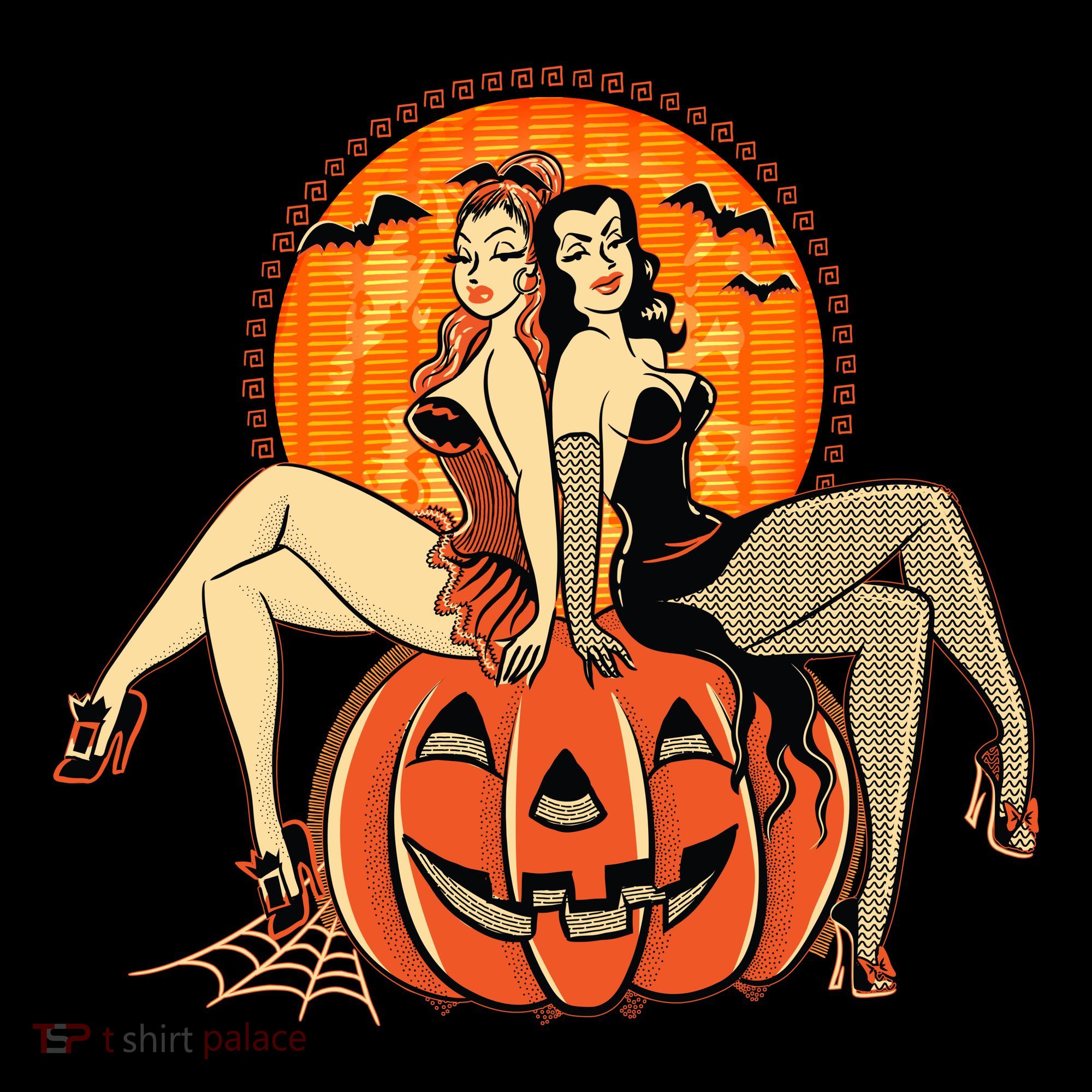 Sexy Retro Halloween Pinup Girls Coffee Mug