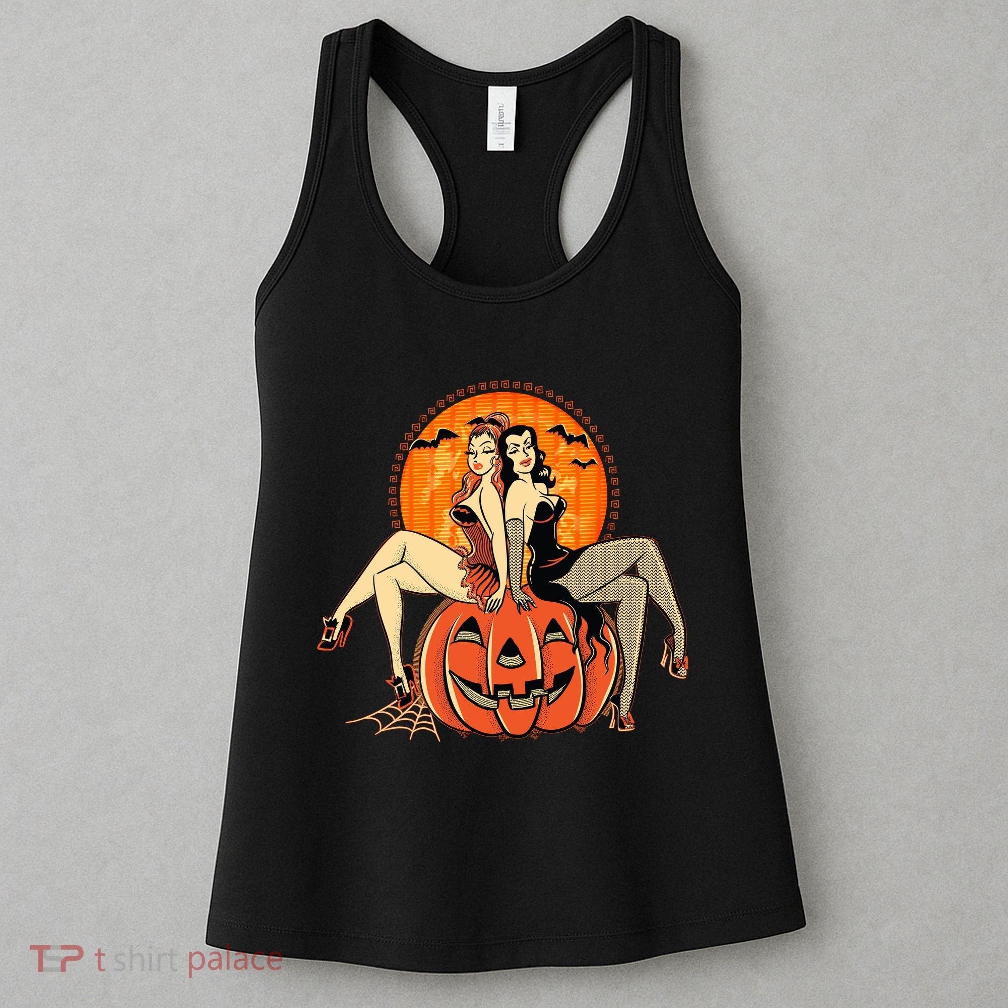 Sexy Retro Halloween Pinup Girls Women's Tank Top