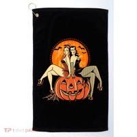 Sexy Retro Halloween Pinup Girls Golf Towel thumb 0