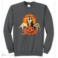 Sexy Retro Halloween Pinup Girls Sweatshirt thumb 0