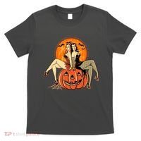 Sexy Retro Halloween Pinup Girls T-Shirt thumb 0