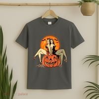 Sexy Retro Halloween Pinup Girls T-Shirt thumb 2