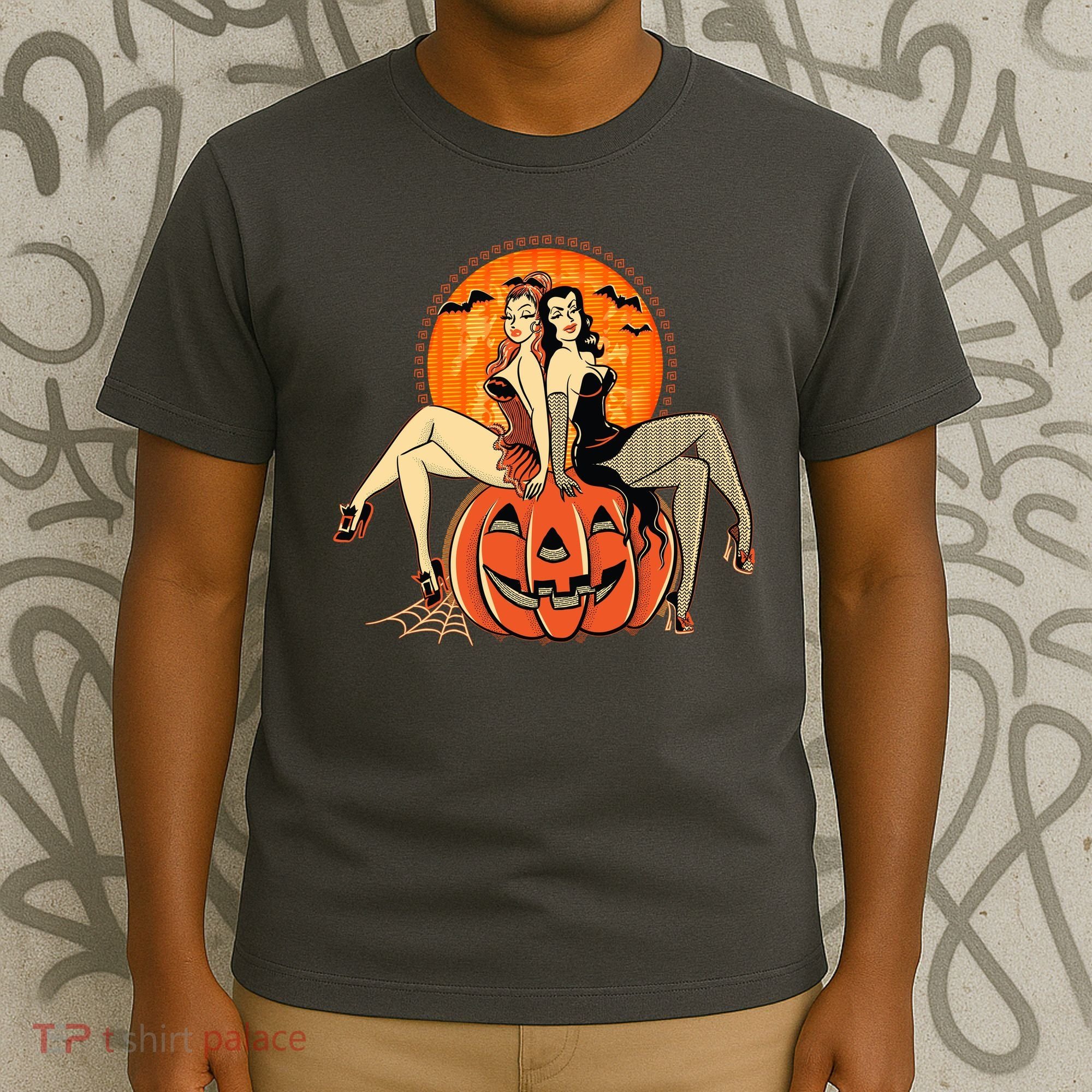 Sexy Retro Halloween Pinup Girls T-Shirt