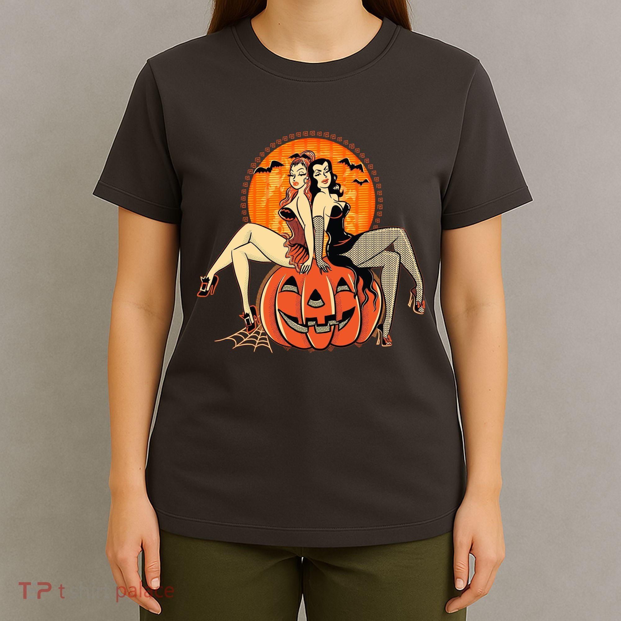 Sexy Retro Halloween Pinup Girls T-Shirt
