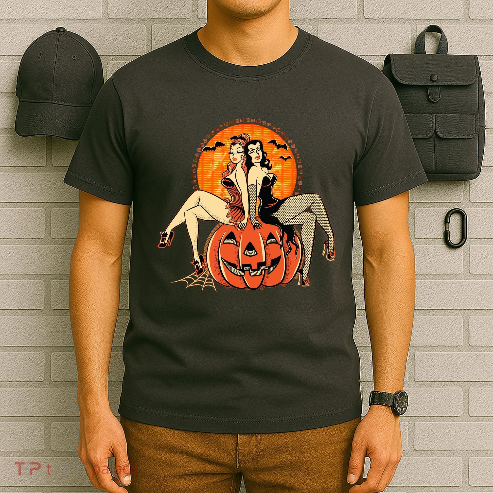 Sexy Retro Halloween Pinup Girls T-Shirt