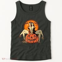 Sexy Retro Halloween Pinup Girls Tank Top thumb 2