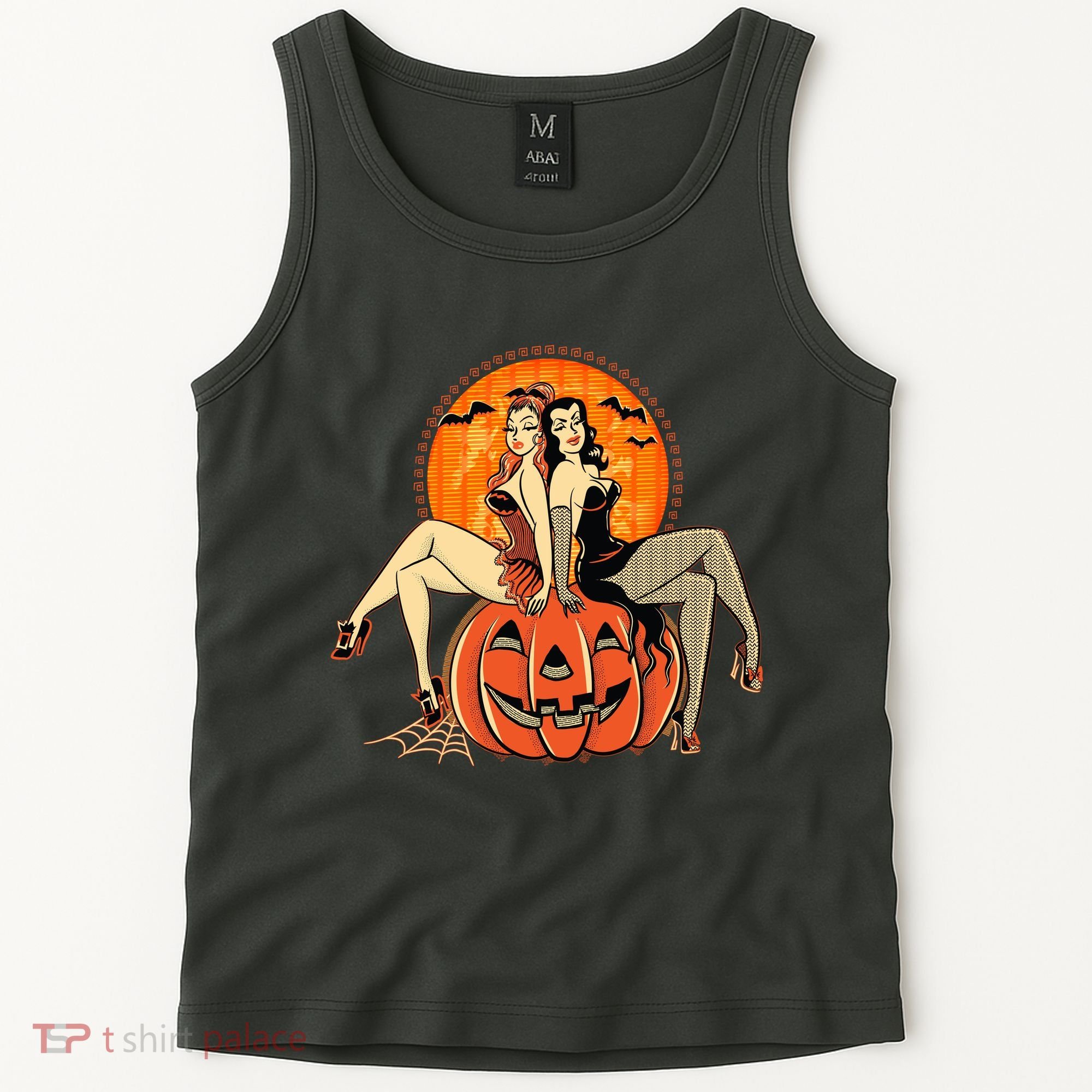 Sexy Retro Halloween Pinup Girls Tank Top