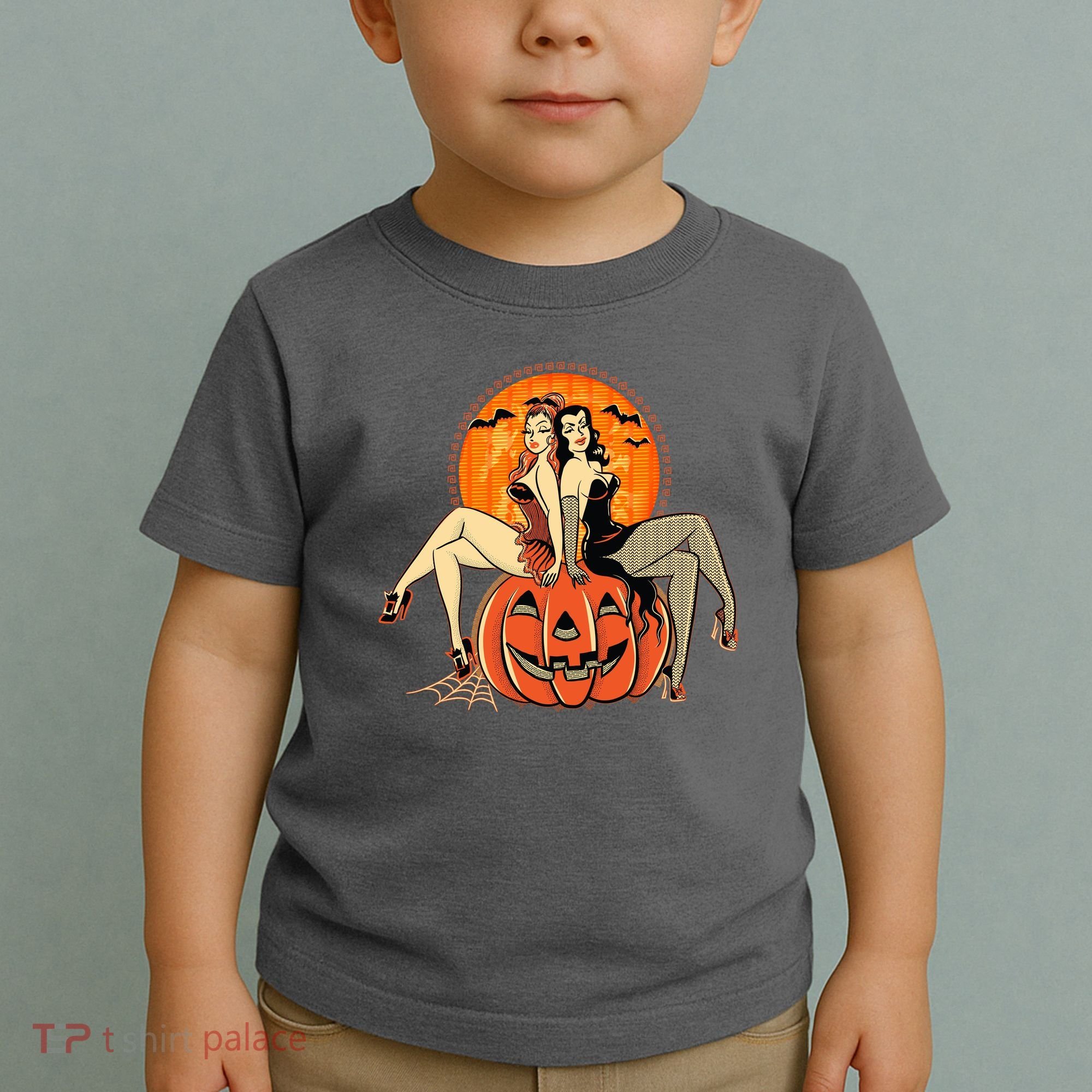 Sexy Retro Halloween Pinup Girls Toddler T-Shirt