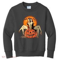 Sexy Retro Halloween Pinup Girls Kids Sweatshirt thumb 0
