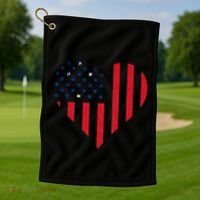 Samoan Roots Heart Usa Samoan Flag Samoa Samoan Pride Golf Towel thumb 1