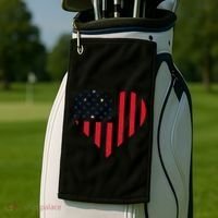 Samoan Roots Heart Usa Samoan Flag Samoa Samoan Pride Golf Towel thumb 2
