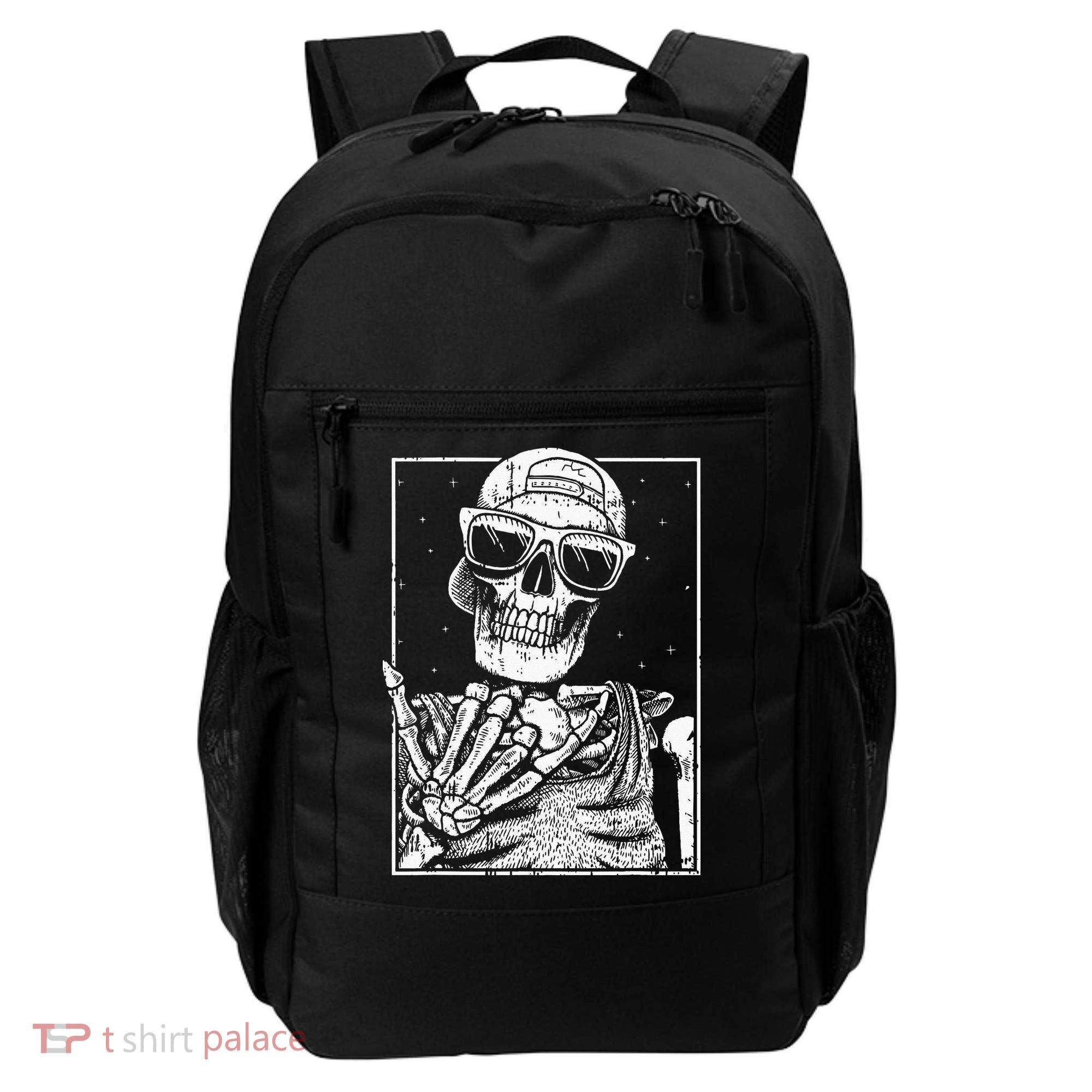 Skeleton Rock Hand Halloween Costume Cool Rock Music Rocker Backpack