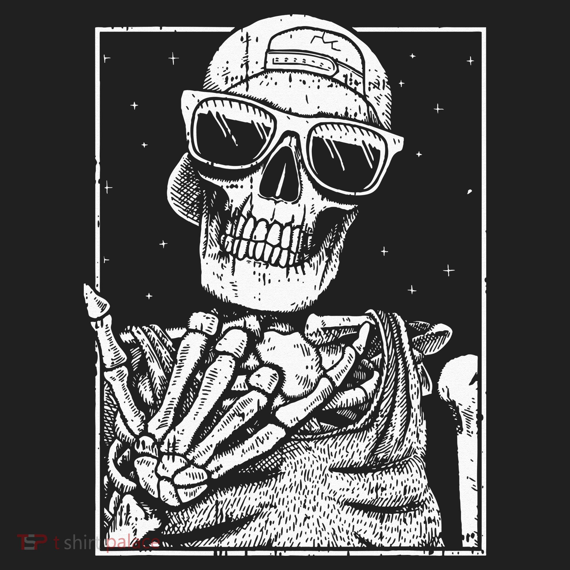 Skeleton Rock Hand Halloween Costume Cool Rock Music Rocker Beanie