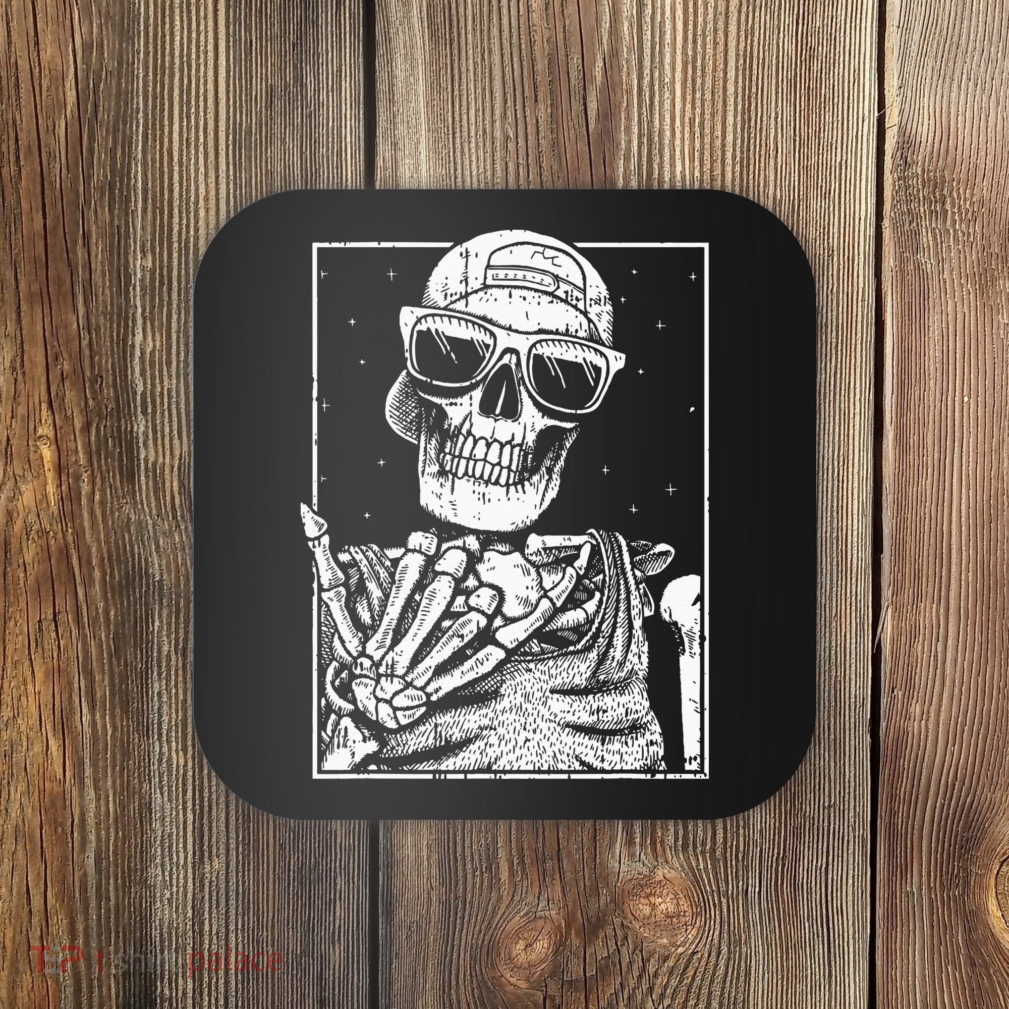 Skeleton Rock Hand Halloween Costume Cool Rock Music Rocker Coaster