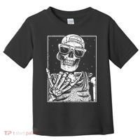 Skeleton Rock Hand Halloween Costume Cool Rock Music Rocker Toddler T-Shirt thumb 0