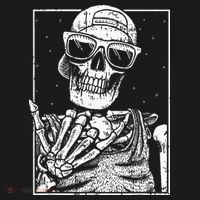 Skeleton Rock Hand Halloween Costume Cool Rock Music Rocker Visor thumb 3