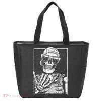Skeleton Rock Hand Halloween Costume Cool Rock Music Rocker Tote Bag thumb 0