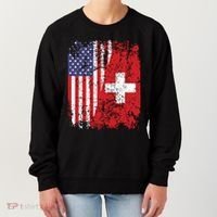 Swiss Roots Half American Flag Switzerland Women's Sweatshirt thumb 0