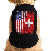 Swiss Roots Half American Flag Switzerland Doggie Tank thumb 0