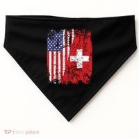 Swiss Roots Half American Flag Switzerland USA-Made Doggie Bandana thumb 0