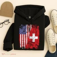 Swiss Roots Half American Flag Switzerland Hoodie thumb 4