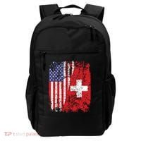 Swiss Roots Half American Flag Switzerland Backpack thumb 0