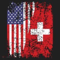 Swiss Roots Half American Flag Switzerland Beanie thumb 2