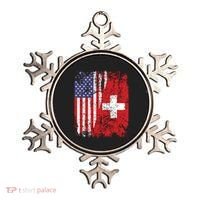 Swiss Roots Half American Flag Switzerland Ornament thumb 0