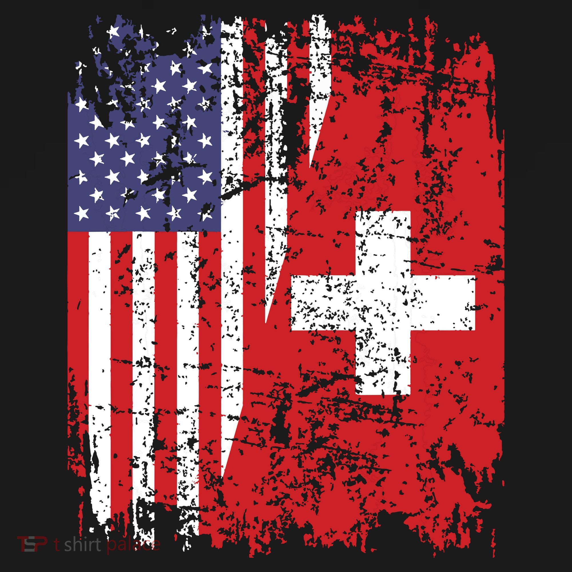 Swiss Roots Half American Flag Switzerland Women's Tank Top
