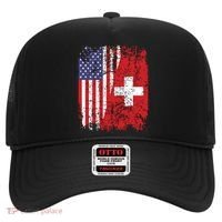 Swiss Roots Half American Flag Switzerland Hat thumb 0
