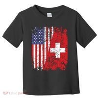 Swiss Roots Half American Flag Switzerland Toddler T-Shirt thumb 0