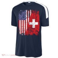 Swiss Roots Half American Flag Switzerland Sport-Tek Competitor United Soccer Jersey thumb 2