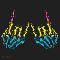 Skeleton Rock Hand LGBT Q Cool Pansexual Pride Pan Flag Women's Sweatshirt thumb 2