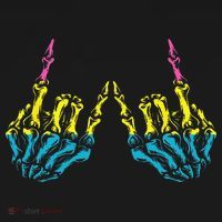 Skeleton Rock Hand LGBT Q Cool Pansexual Pride Pan Flag Women's Hoodie thumb 2