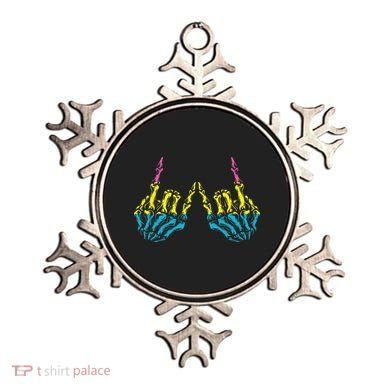 Skeleton Rock Hand LGBT Q Cool Pansexual Pride Pan Flag Ornament