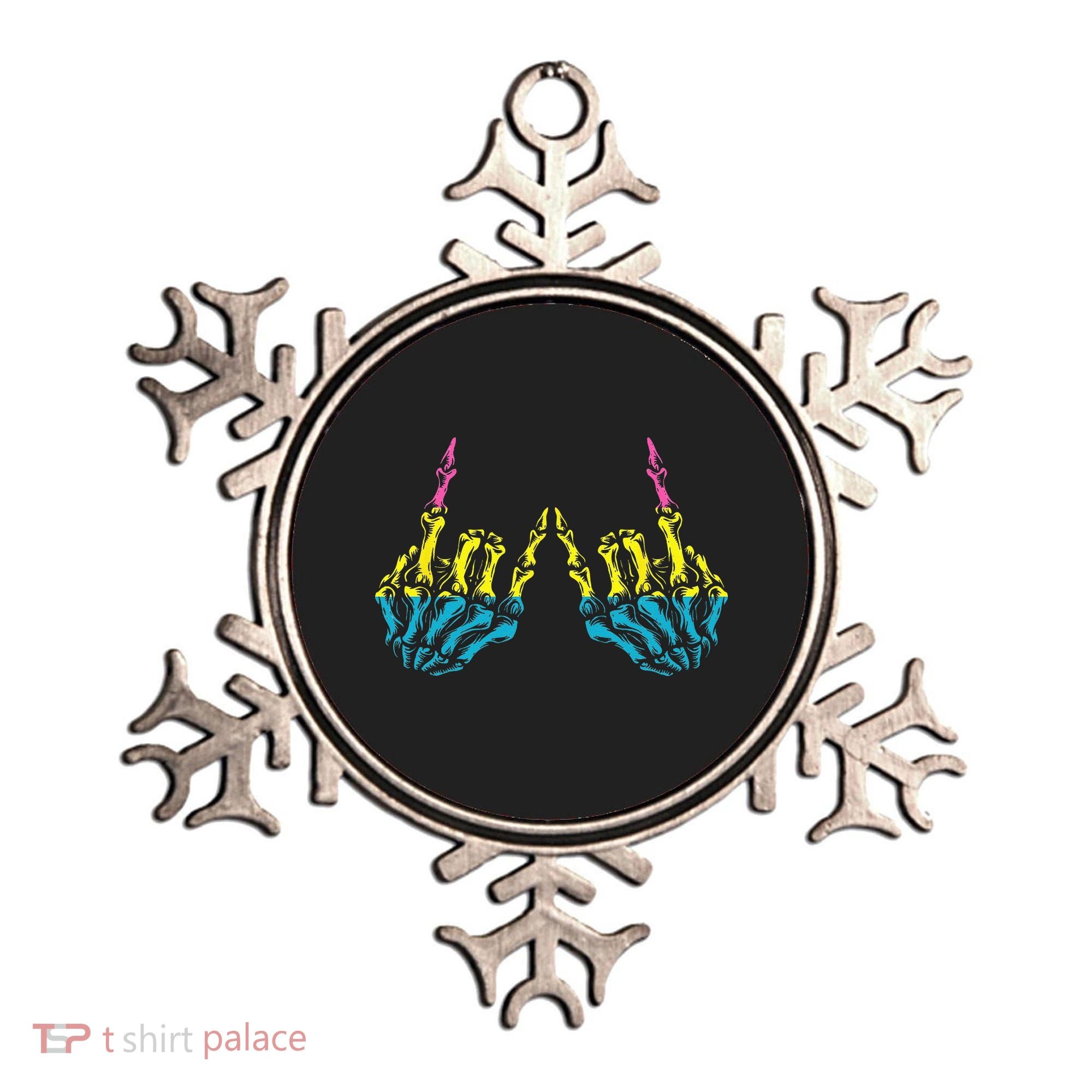 Skeleton Rock Hand LGBT Q Cool Pansexual Pride Pan Flag Ornament