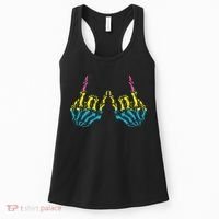 Skeleton Rock Hand LGBT Q Cool Pansexual Pride Pan Flag Women's Tank Top thumb 0