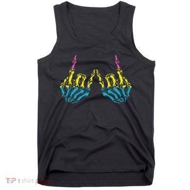 Skeleton Rock Hand LGBT Q Cool Pansexual Pride Pan Flag Tank Top