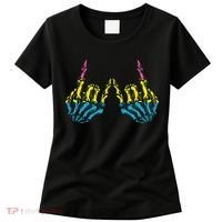 Skeleton Rock Hand LGBT Q Cool Pansexual Pride Pan Flag Women's T-Shirt thumb 0