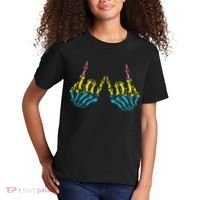 Skeleton Rock Hand LGBT Q Cool Pansexual Pride Pan Flag Kids T-Shirt thumb 2