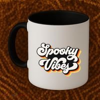Spooky Retro Halloween Costume Spooky Vibes Gift Coffee Mug thumb 2