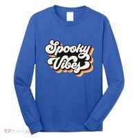Spooky Retro Halloween Costume Spooky Vibes Gift Long Sleeve Shirt thumb 0