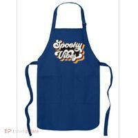 Spooky Retro Halloween Costume Spooky Vibes Gift Apron thumb 0