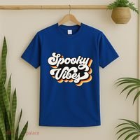 Spooky Retro Halloween Costume Spooky Vibes Gift T-Shirt thumb 2
