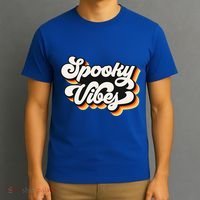 Spooky Retro Halloween Costume Spooky Vibes Gift T-Shirt thumb 3