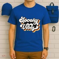 Spooky Retro Halloween Costume Spooky Vibes Gift T-Shirt thumb 6