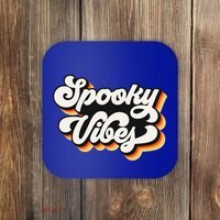 Spooky Retro Halloween Costume Spooky Vibes Gift Coaster thumb 0
