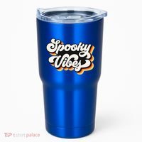 Spooky Retro Halloween Costume Spooky Vibes Gift Tumbler thumb 0