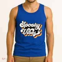 Spooky Retro Halloween Costume Spooky Vibes Gift Tank Top thumb 3